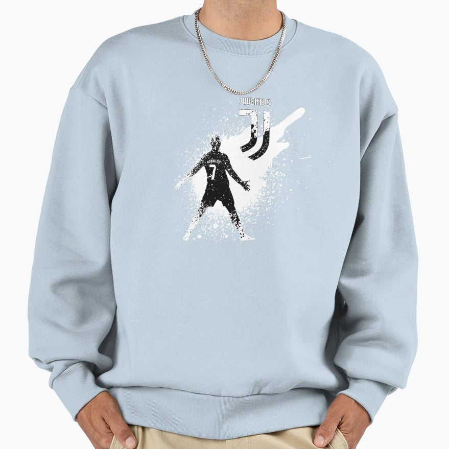 Football Art Juventus And Ronaldo Sweatshirt - Custom Art Print for Adults - T-Shirt, Sweatshirt, Hoodie