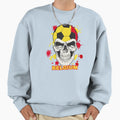 Belgium Soccer Player Belgian Flag Skull Sweatshirt - Unique Graphic Unisex - T-Shirt, Sweatshirt, Hoodie
