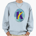 Letter K Monogram 2 Typography Sweatshirt - Aesthetic Graphic Men Women - T-Shirt, Sweatshirt, Hoodie