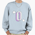 Aesthetic Purple Letter O Stars Sweatshirt - Streetwear Style for Adults - T-Shirt, Sweatshirt, Hoodie