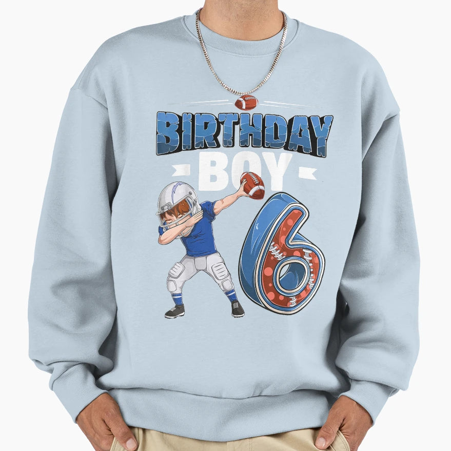 Dabbing American Football Birthday Sweatshirt - Novelty Apparel Men Women - T-Shirt, Sweatshirt, Hoodie