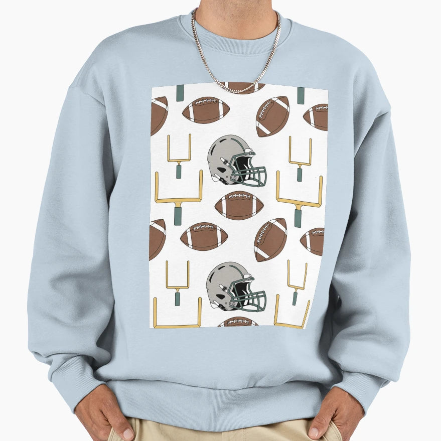 American Football Seamless Sweatshirt - Fun Novelty Design for Adults - T-Shirt, Sweatshirt, Hoodie