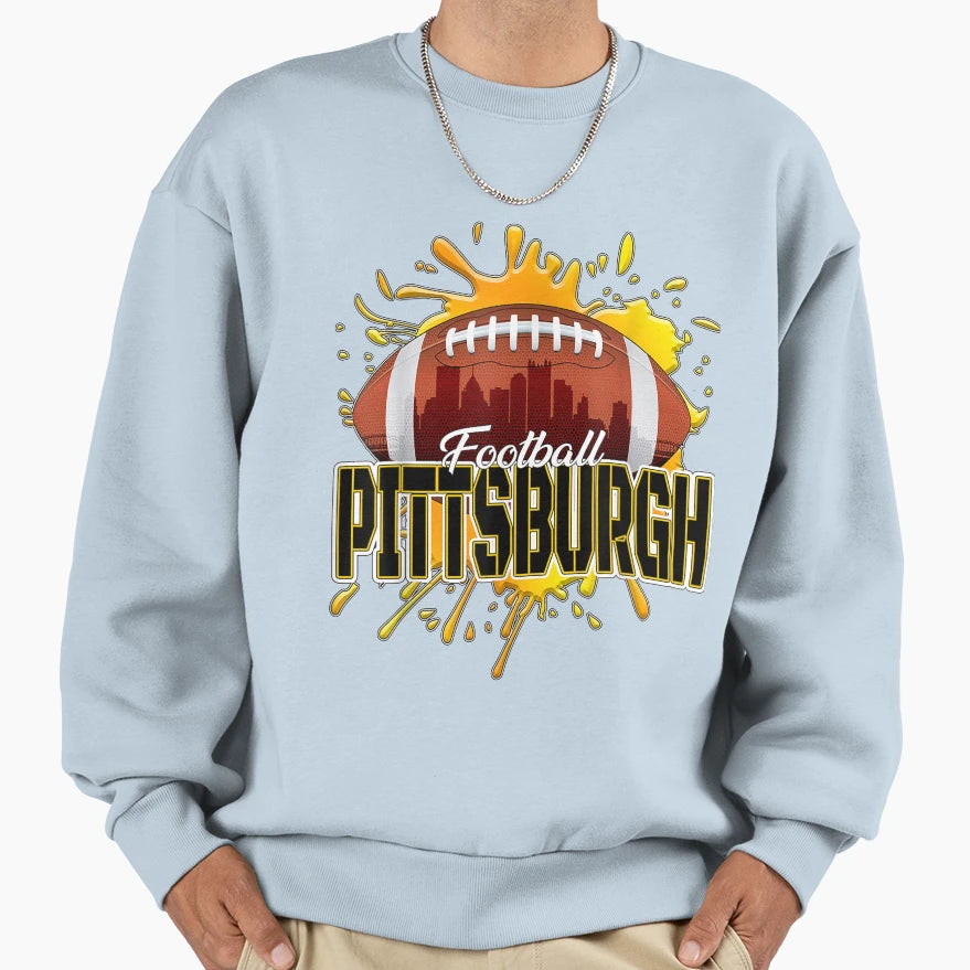 Pittsburgh Football Pennsylvania Sweatshirt - Custom Art Print Men Women - T-Shirt, Sweatshirt, Hoodie