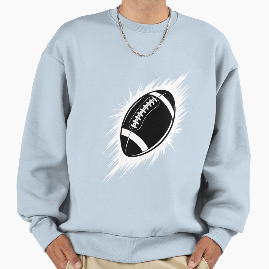 American Football Minimal Football Sweatshirt - Graphic Print Unisex - T-Shirt, Sweatshirt, Hoodie