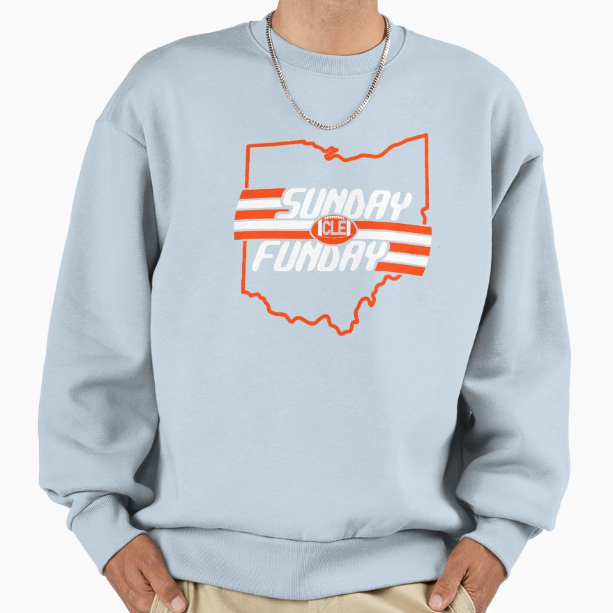Cleveland Football Fan Sunday Fun Sweatshirt - Novelty Apparel for Adults - T-Shirt, Sweatshirt, Hoodie