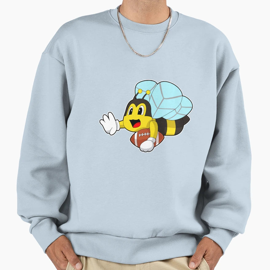 Bee American Football Sweatshirt - Casual Everyday Wear Unisex - T-Shirt, Sweatshirt, Hoodie