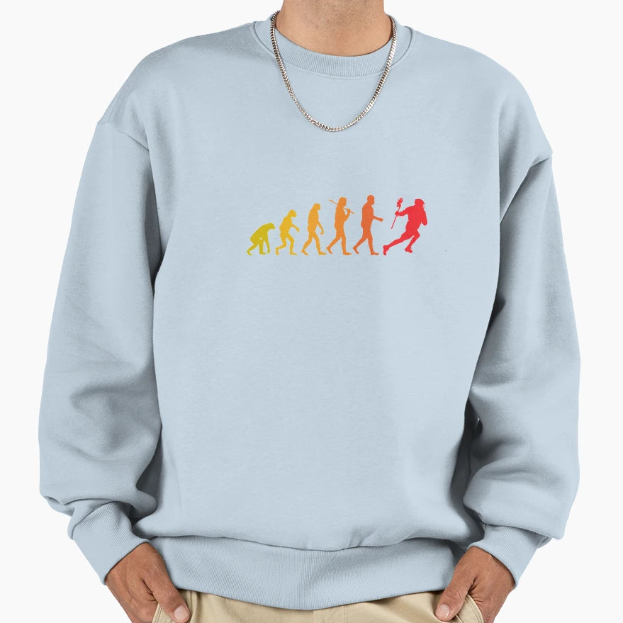 Evolution Lacrosse Sweatshirt - Custom Art Print for Adults - T-Shirt, Sweatshirt, Hoodie