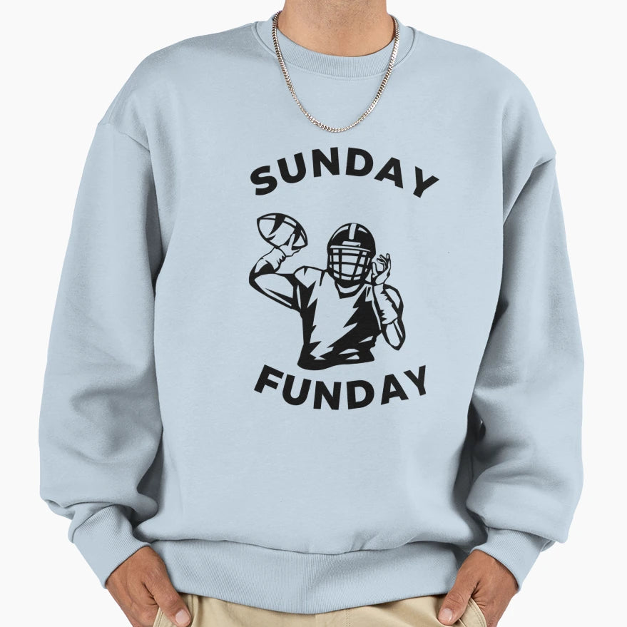 Sunday Funday Sunday Football Sweatshirt - Aesthetic Graphic Unisex - T-Shirt, Sweatshirt, Hoodie