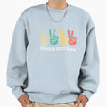 60S And 70S Peace Love Sweatshirt - Casual Everyday Wear for Adults - T-Shirt, Sweatshirt, Hoodie