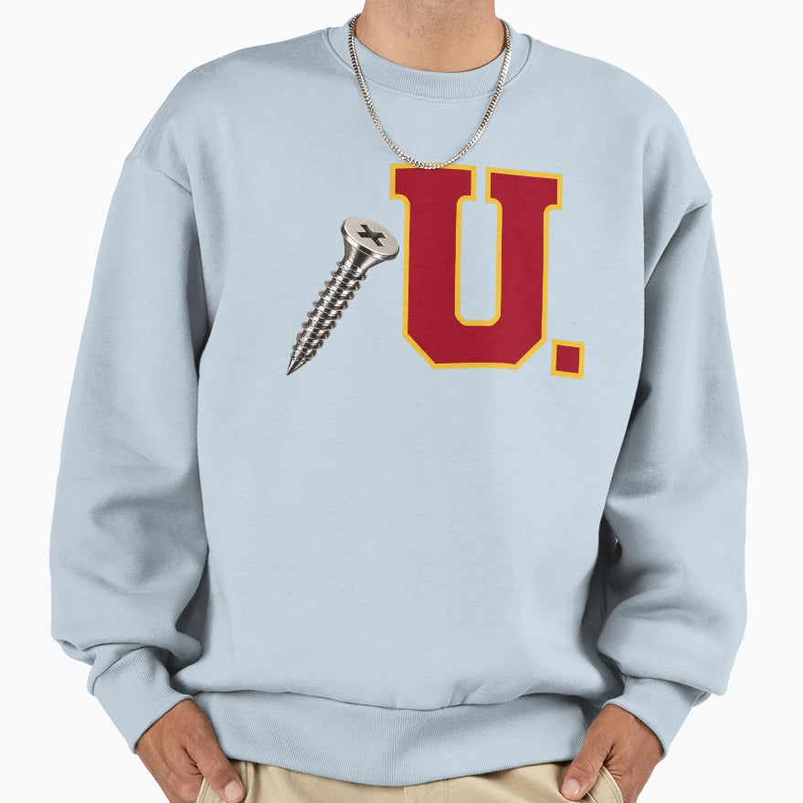 Screw U Collection Cardinal Gold Sweatshirt - Unique Graphic for Adults - T-Shirt, Sweatshirt, Hoodie