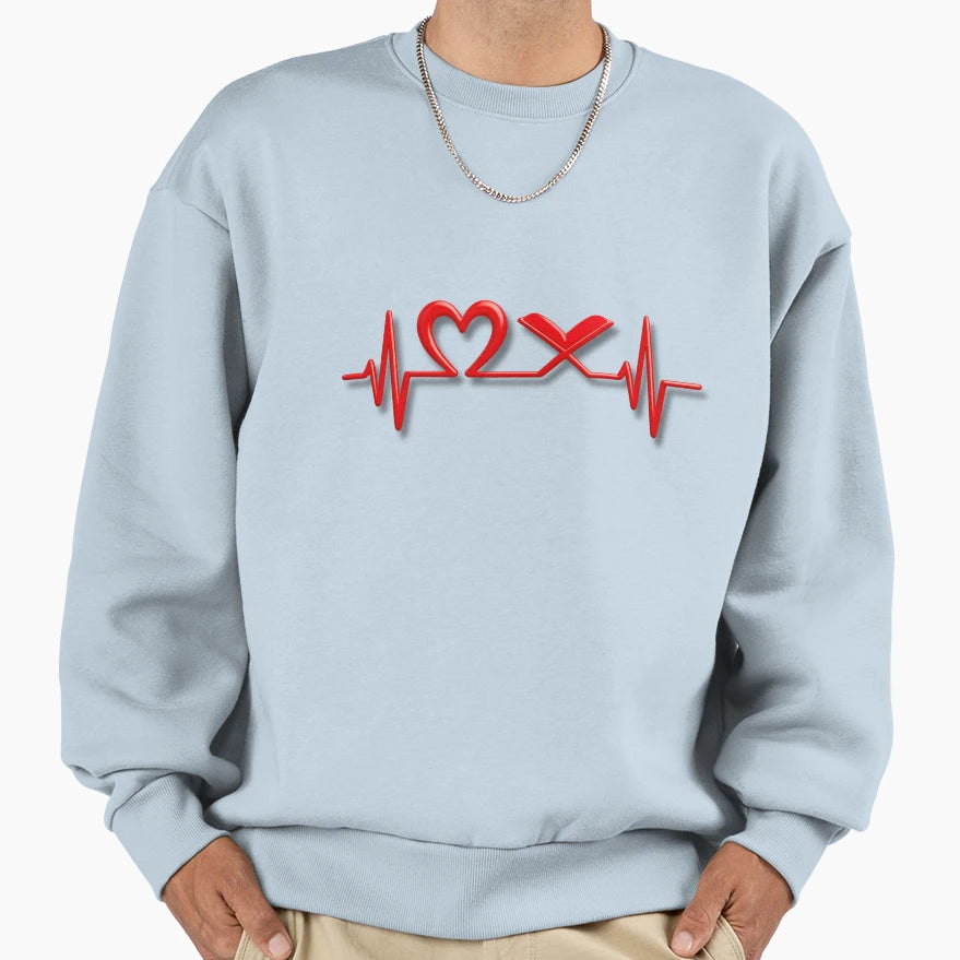 Heart Faith Quran Pulse V 5 Sweatshirt - Fun Novelty Design Men Women - T-Shirt, Sweatshirt, Hoodie