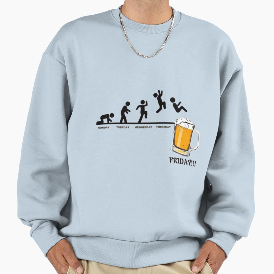 Tgif Beer Mug Funny Monday To Friday T-Shirt - Fun Novelty Design Unisex - T-Shirt, Sweatshirt, Hoodie