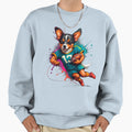 Chihuahua Dog Playing American Sweatshirt - Streetwear Style for Adults - T-Shirt, Sweatshirt, Hoodie