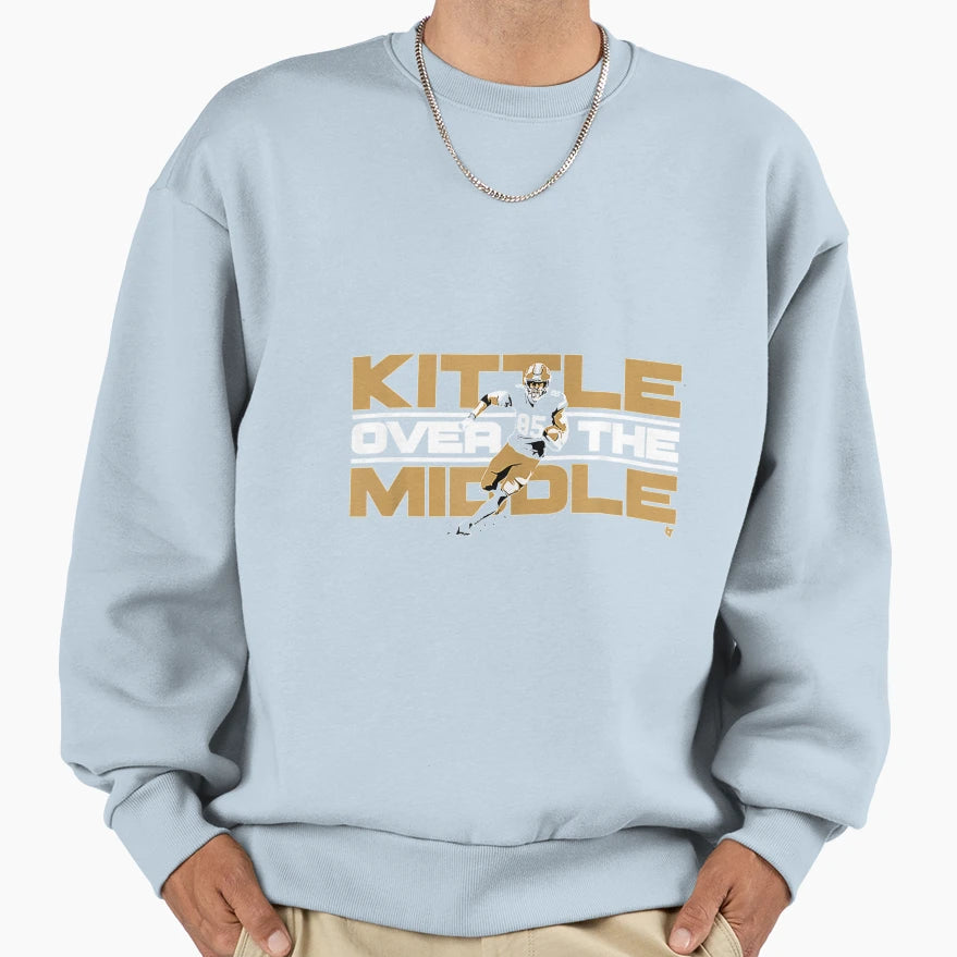 Kittle Over Middle Georges Kittle Sweatshirt - Aesthetic Graphic Men Women - T-Shirt, Sweatshirt, Hoodie