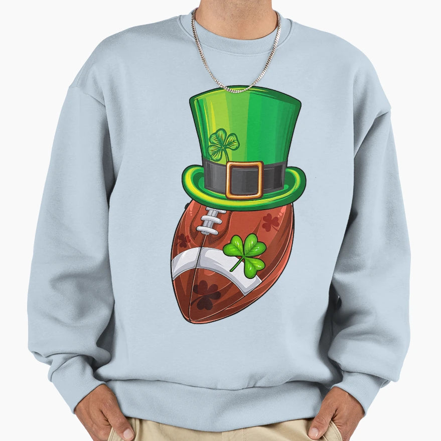 Shamrock Football St Patricks Sweatshirt - Aesthetic Graphic for Adults - T-Shirt, Sweatshirt, Hoodie