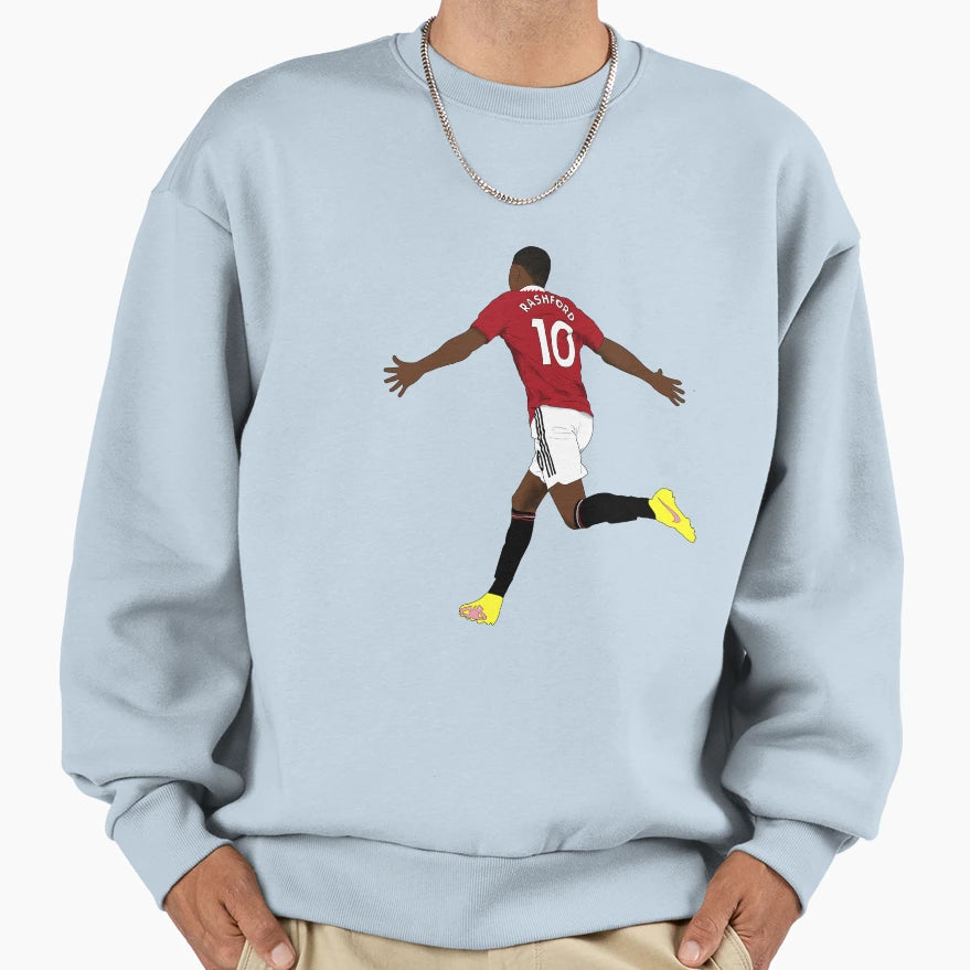 Marcus Rashford Goal Celebration Sweatshirt - Fun Novelty Design Men Women - T-Shirt, Sweatshirt, Hoodie