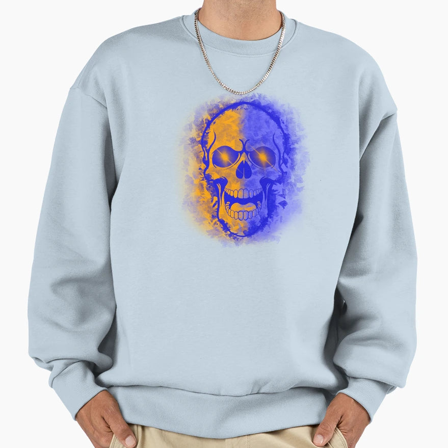 Colourful Skull Sweatshirt - Graphic Print Men Women - T-Shirt, Sweatshirt, Hoodie