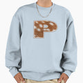 Deer Fur Texture Letter P Sweatshirt - Trendy Graphic for Adults - T-Shirt, Sweatshirt, Hoodie