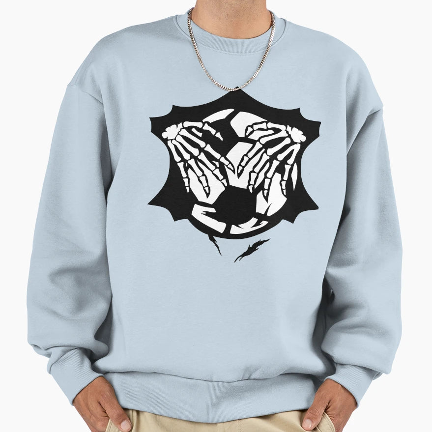 Football Claws Skeleton Hand Club Logo Sweatshirt - Novelty Apparel Unisex - T-Shirt, Sweatshirt, Hoodie