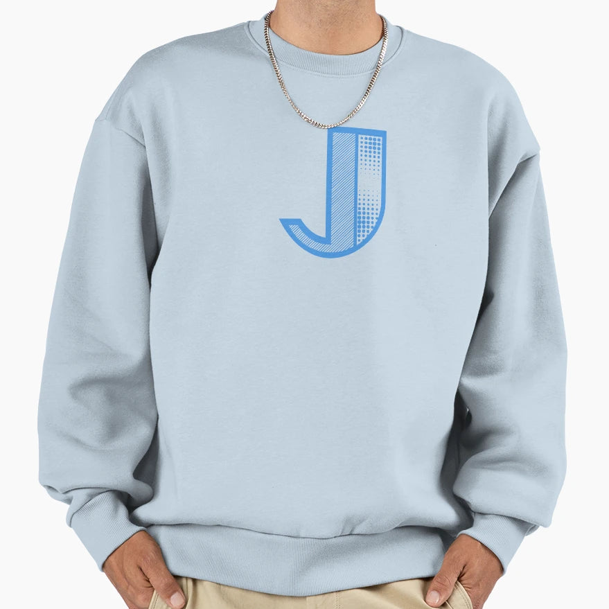 Modern Monogram Initial Letter J Sweatshirt - Custom Art Print Unisex - T-Shirt, Sweatshirt, Hoodie