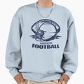 American Football Helmet And Ball Sweatshirt - Custom Art Print Men Women - T-Shirt, Sweatshirt, Hoodie