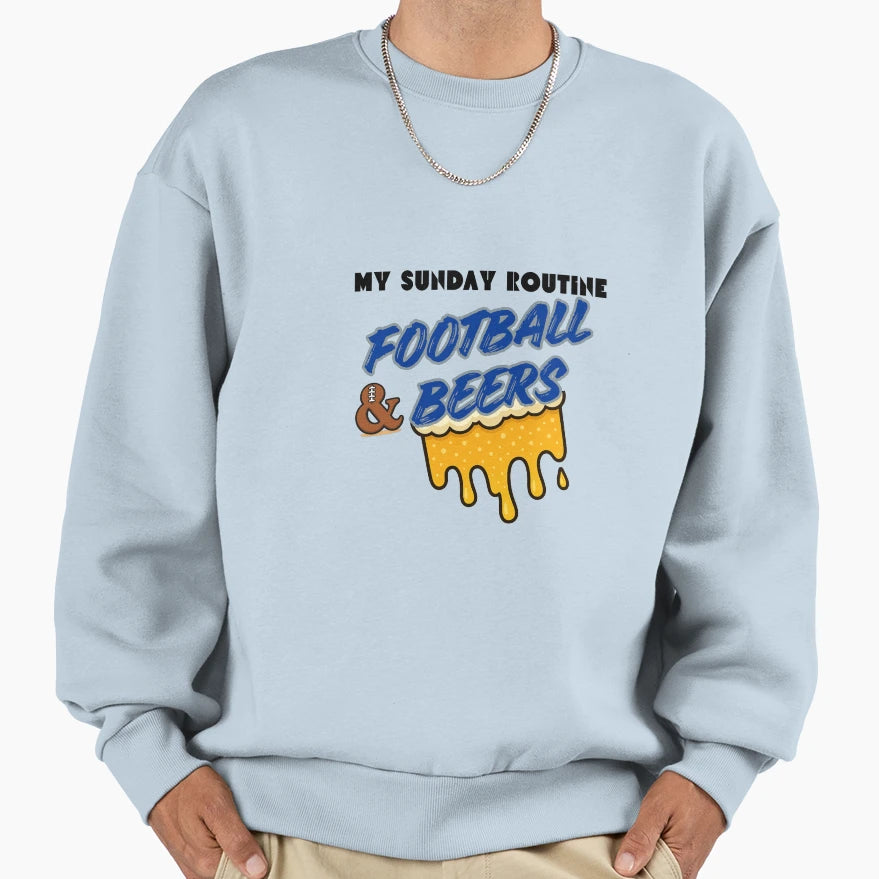 Dallas Cowboys Sunday Routine Sweatshirt - Graphic Print for Adults - T-Shirt, Sweatshirt, Hoodie