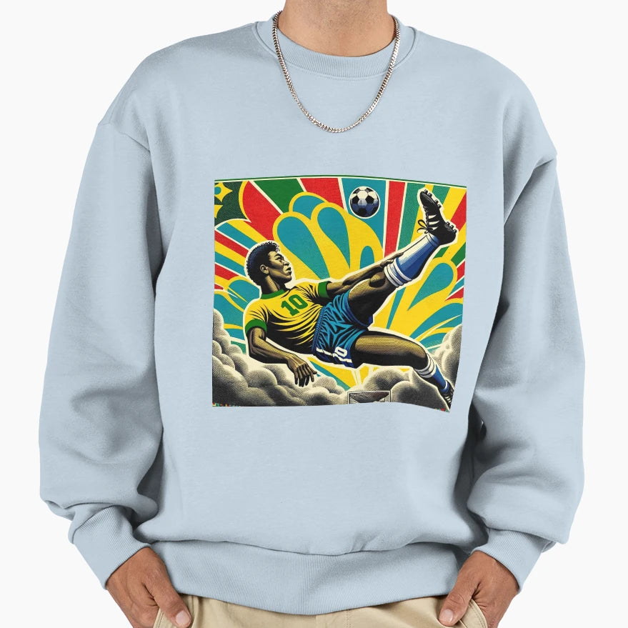 Brazil Football Art Sweatshirt - Graphic Print Unisex - T-Shirt, Sweatshirt, Hoodie