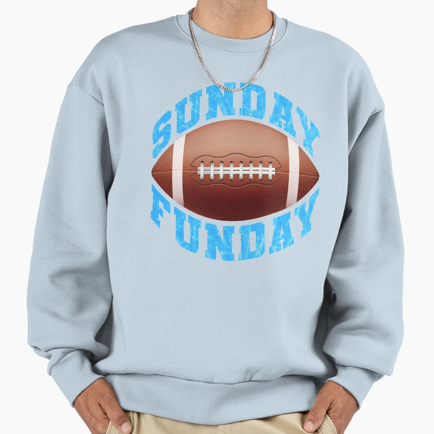 Sunday Funday Football Funny Sweatshirt - Minimalist Print for Adults - T-Shirt, Sweatshirt, Hoodie