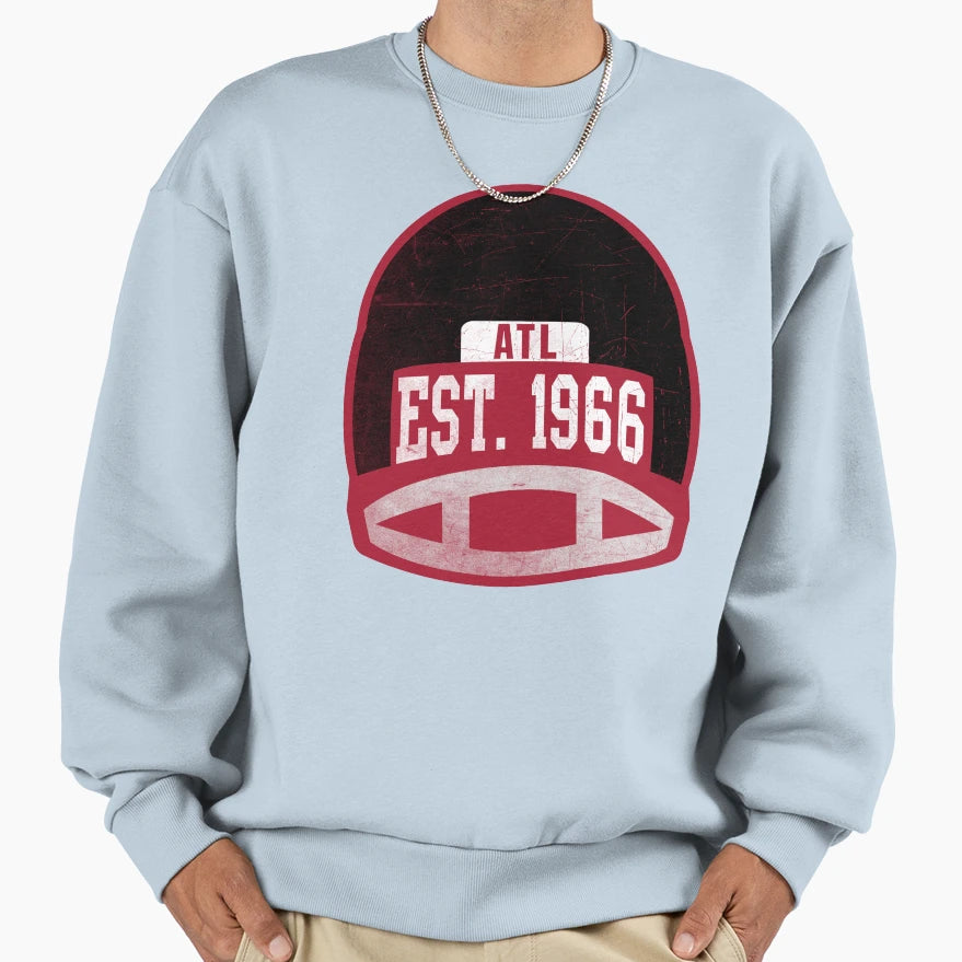 Atlanta Throwback Football Helmet Sweatshirt - Streetwear Style Unisex - T-Shirt, Sweatshirt, Hoodie