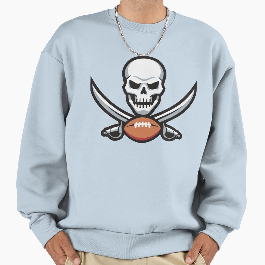 Football Skull Sweatshirt - Custom Art Print for Adults - T-Shirt, Sweatshirt, Hoodie