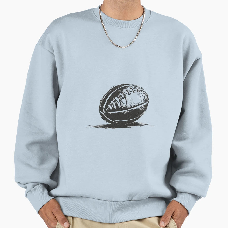 American Football Ball Sweatshirt - Unique Graphic for Adults - T-Shirt, Sweatshirt, Hoodie