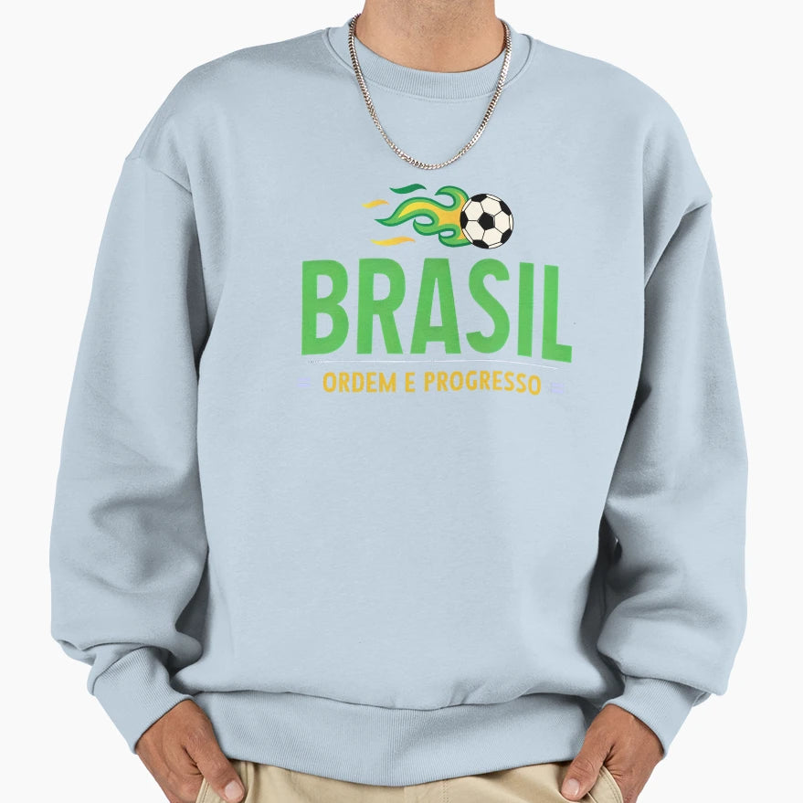 Brasil Football Soccer Sweatshirt - Streetwear Style for Adults - T-Shirt, Sweatshirt, Hoodie