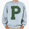 Alphabet Green P Sports Letter P Sweatshirt - Custom Art Print Men Women - T-Shirt, Sweatshirt, Hoodie
