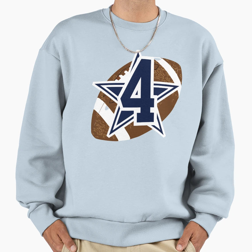 Dallas 4 Qb Sweatshirt - Casual Everyday Wear for Adults - T-Shirt, Sweatshirt, Hoodie