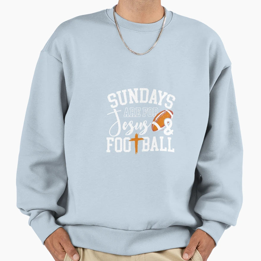 Sundays Are Jesus And Football Sweatshirt - Custom Art Print for Adults - T-Shirt, Sweatshirt, Hoodie