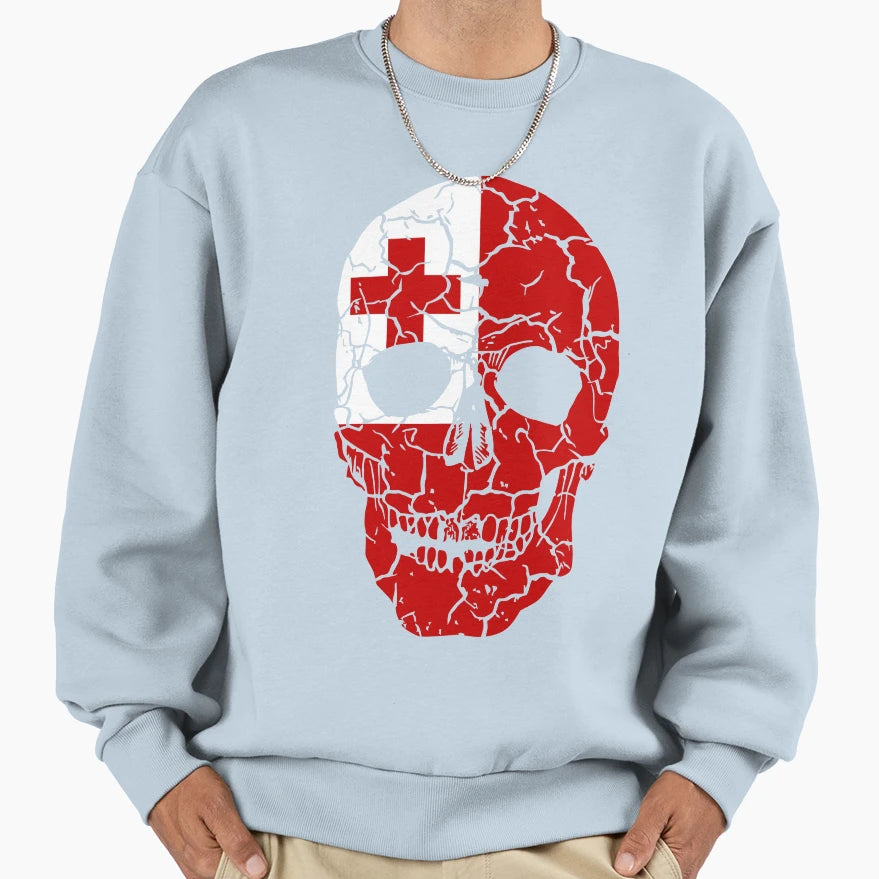 Skull Flag Tonga Halloween Sweatshirt - Novelty Apparel Unisex - T-Shirt, Sweatshirt, Hoodie