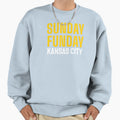 Sunday Funday Kansas City Football Sweatshirt - Graphic Print Men Women - T-Shirt, Sweatshirt, Hoodie