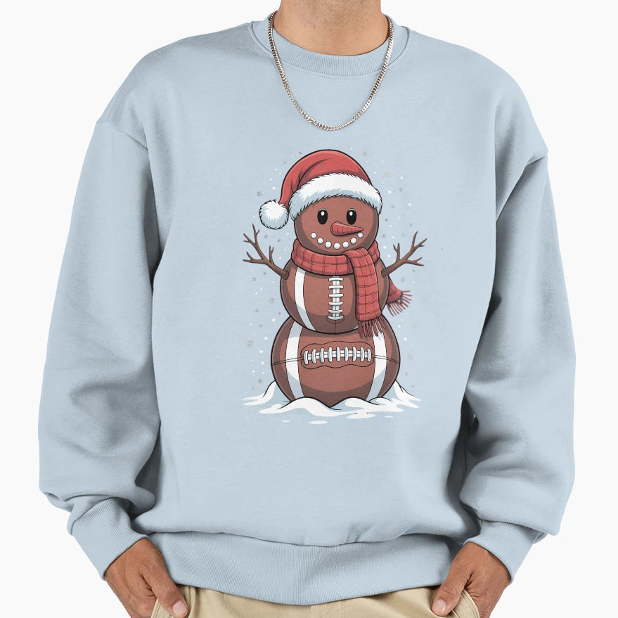 Football Snowman Football Sweatshirt - Custom Art Print for Adults - T-Shirt, Sweatshirt, Hoodie