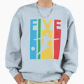 5Th Birthday Gift Five Colorful Soccer T-Shirt - Trendy Graphic Men Women - T-Shirt, Sweatshirt, Hoodie