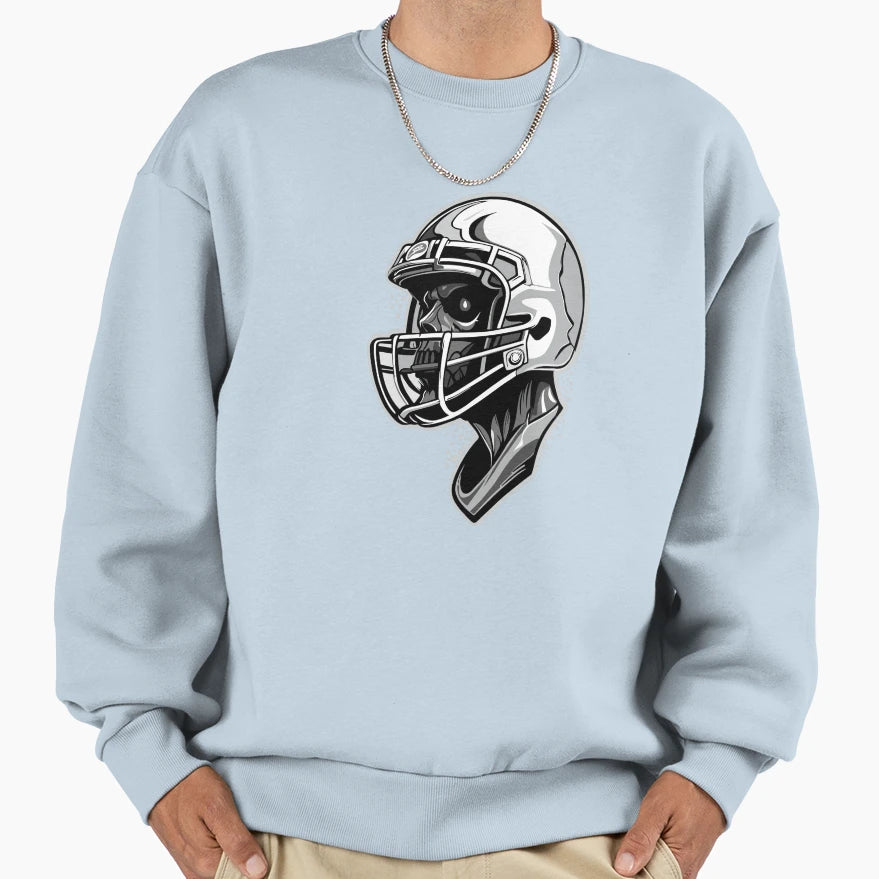 Football Skull Bold Gridiron Sweatshirt - Unique Graphic Unisex - T-Shirt, Sweatshirt, Hoodie