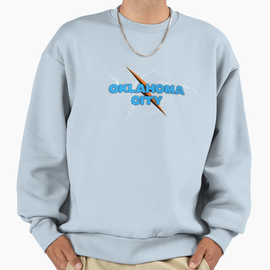 Oklahoma City Storm Basketball Sweatshirt - Custom Art Print Men Women - T-Shirt, Sweatshirt, Hoodie