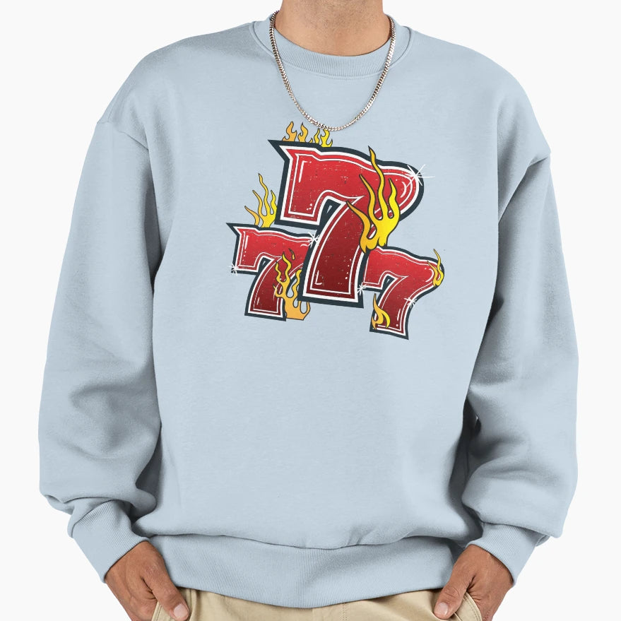 777 Lucky Slot Machine Numbers Jackpot Sweatshirt - Unique Graphic Unisex - T-Shirt, Sweatshirt, Hoodie