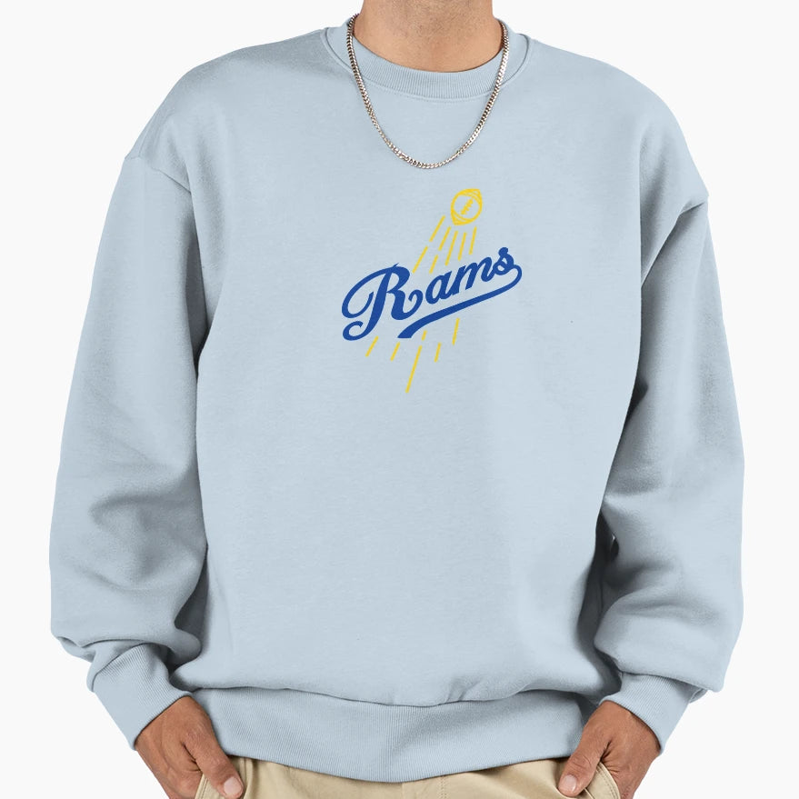 Home Run Rams Royal Sol Sweatshirt - Streetwear Style for Adults - T-Shirt, Sweatshirt, Hoodie