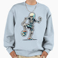 Skeleton Halloween Soccer Player Sweatshirt - Aesthetic Graphic Men Women - T-Shirt, Sweatshirt, Hoodie