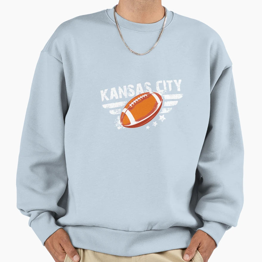 Kansas City Football Sweatshirt - Casual Everyday Wear Men Women - T-Shirt, Sweatshirt, Hoodie