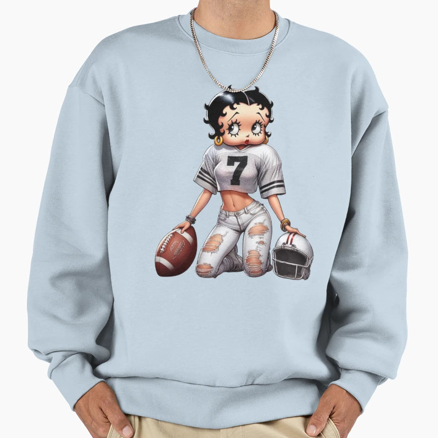 Betty Boop Sweatshirt - Aesthetic Graphic for Adults - T-Shirt, Sweatshirt, Hoodie