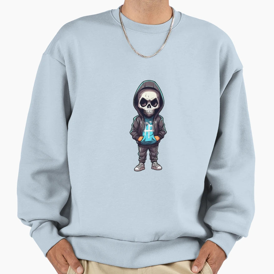 Skeleton Guy Sweatshirt - Aesthetic Graphic Men Women - T-Shirt, Sweatshirt, Hoodie