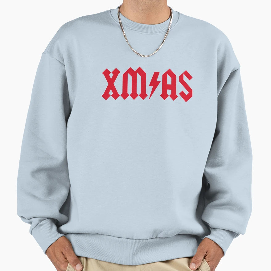 Rock Roll Heavy Metal Funny X Mas Sweatshirt - Trendy Graphic Men Women - T-Shirt, Sweatshirt, Hoodie