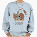 1St Year Down Football Themed Milestone Sweatshirt - Unique Graphic Unisex - T-Shirt, Sweatshirt, Hoodie