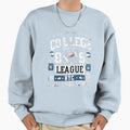 College League Hit Hard Run Fast Sweatshirt - Trendy Graphic Men Women - T-Shirt, Sweatshirt, Hoodie